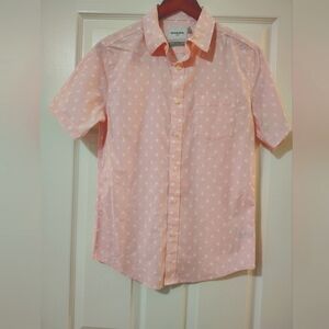 Men's pink button up shirt